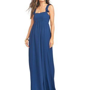 Show Me Your Mumu June Maxi Dress (Rich Navy Crisp)